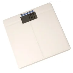 Health O Meter Floor Scale Digital LCD Display 397 lbs. / 180 kg Weight Capacity White Battery Operated, 1/EA