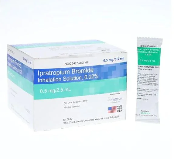 Ipratropium Bromide Inh Sol 0.02% 2.5mL Unit Dose Sterile Ind Pkg 30/Bx