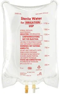 Irrigation Solution Sterile Water for Irrigation Not for Injection Flexible Bag 2,000 mL, 6/Case
