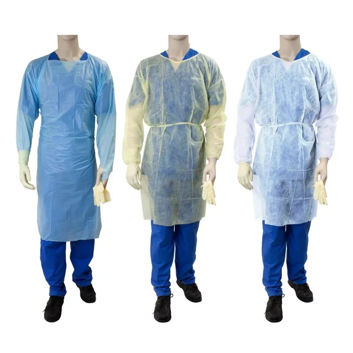 Isolation Gown Poly-Coated Barrier White Universal