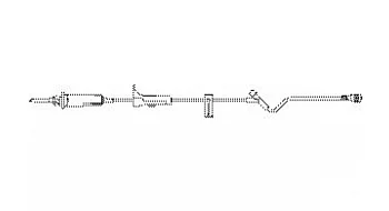 IV Administration Set Needleless 113″ 15 Drops/mL Priming Volume 16.8mL 50/Ca