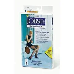 Jobst Knee-High Anti-Embolism Compression Stockings, Medium, Classic Black, Closed Toe
