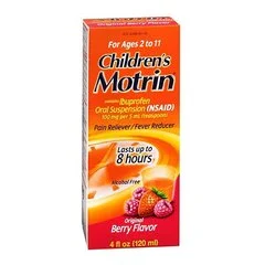 Johnson & Johnson Children’s Pain Relief Motrin® 100 mg / 5 mL Strength Ibuprofen Oral Suspension 4 oz.