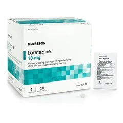 McKesson Allergy Relief 10 mg Strength Tablet 1 per Packet, 50/BX