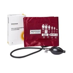 McKesson Blood Pressure Cuff and Bulb LUMEON Adult Arm Large Cuff 34 – 50 cm Nylon Cuff, 15 EA/CS
