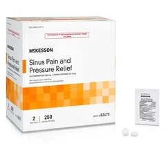 McKesson Cold and Sinus Relief Brand 500 mg – 5 mg Strength Tablet 2 per Pack, 250/BX