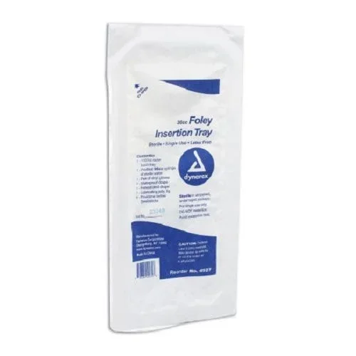 McKesson Dynarex Catheter Insertion Tray Foley Without Catheter Without Balloon Without Catheter 30cc- Case of 20