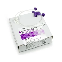 McKesson Enteral Feeding Extension Set 24 Inch, Enfit, Y-Port, Right Angle Connector and Clamp, NonSterile, 1/EA