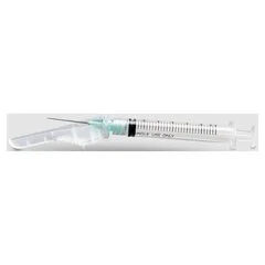 McKesson Tuberculin Syringe with Needle Prevent 1 mL 25 Gauge 5/8 Inch Ultra Thin Wall Hinged Safety Needle, 400/CS