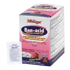 Medique Products Antacid Ban-Acid 750 mg Strength Chewable Tablet 150 per Box, 1/BX