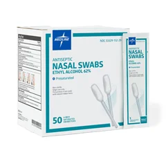 Medline Antiseptic 62% Ethyl Alcohol Nasal Swabs, 500 EA/CS