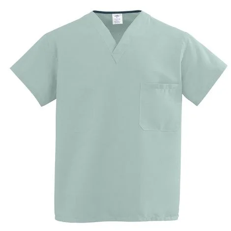 Medline ComfortEase Unisex One-Pocket Reversible Scrub Tops – Seaspray