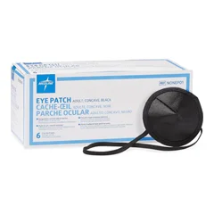 Medline Concave Adult Eye Patch, Black, 6 EA/BX