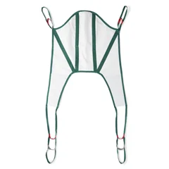 Medline Disposable 2-Point U-Shaped Patient Sling with Head Support, 700 lb. Capacity, Large, 10 EA/CS