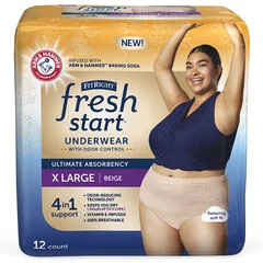 Medline FitRight Fresh Start Premium Protective Underwear, 12/BG