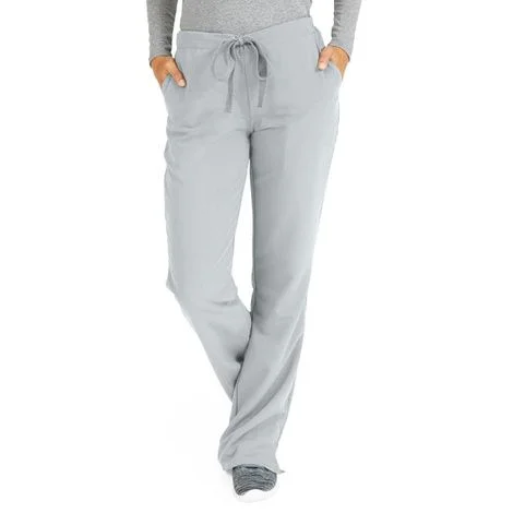 Medline Melrose Ave Womens Stretch Fabric Boot Cut Scrub Pants – Light Gray