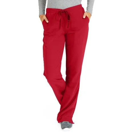 Medline Melrose Ave Womens Stretch Fabric Boot Cut Scrub Pants – Red