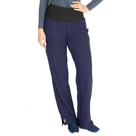 Medline Ocean Ave Womens Stretch Fabric Support Waistband Scrub Pants – Navy