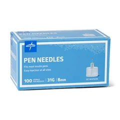 Medline Pen Needle, 31G x 8 mm, 100 EA/BX