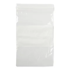 Medline Plastic Bags with Zip Closure and White Write-On Block, 2 mil, 5 x 8, 100 EA/PK