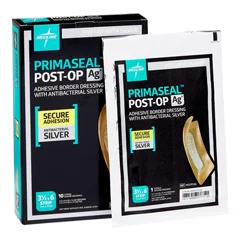 Medline PrimaSeal Ag+ Post-Operation Dressing, 3.5 x 6, 10 EA/BX