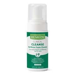 Medline Remedy Clinical No-Rinse Foam Skin Cleanser, Unscented, 4 oz., 1/EA