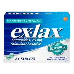 Novartis Laxative Ex-lax® Tablet 24 per Box 25 mg Strength Sennosides