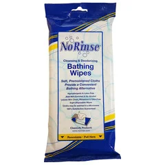 NR Laboratories Rinse-Free Bath Wipe No Rinse Soft Pack Water / Propylene Glycol / Glycerin / Aloe Scented 8 Count, 192 EA/CS