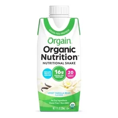 Orgain Oral Supplement Organic Nutrition™ Sweet Vanilla Bean Flavor, Ready to Use 11 oz. Carton, 12/CS