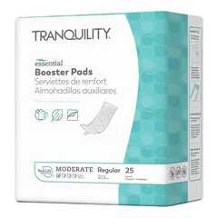 PBE Tranquility® Essential Incontinence Booster Pad, 4 X 12, Moderate Absorbency, Superabsorbant Core, Regular, Adult, Unisex, Disposable