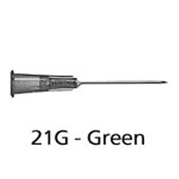 PrecisionGlide Hypodermic Needle 21gx2″ Green Conventional Low Dead Space 100/Bx