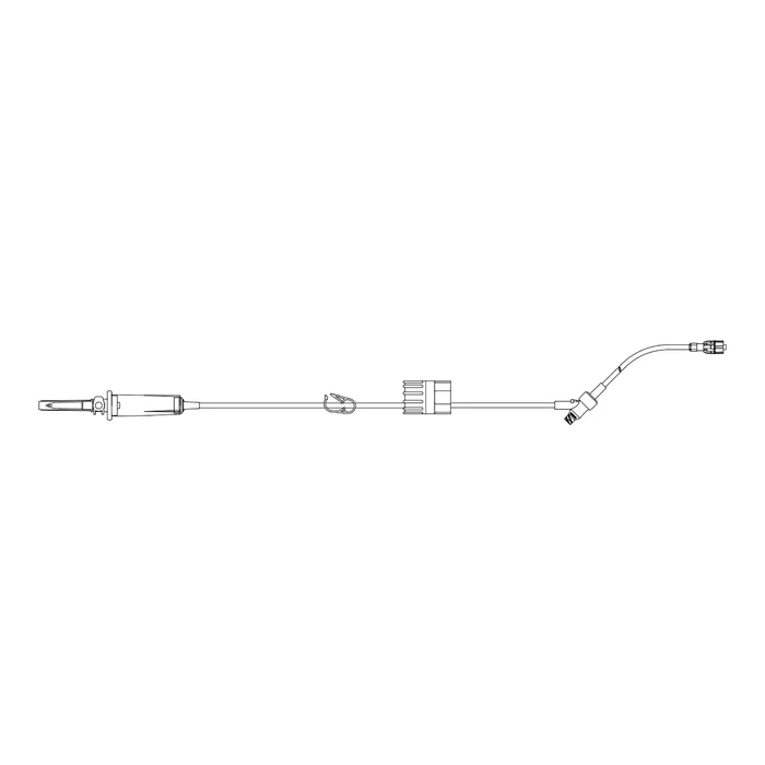 Primary IV Administration Set Rate Flow II Gravity 1 Port 15 Drops / mL Drip Rate 15 Micron Filter 82 Inch Tubing Solution Flow Regulator 50/Case