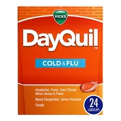 Procter & Gamble Cold and Cough Relief DayQuil® 325 mg – 10 mg – 5 mg Strength Gelcap 24 per Box