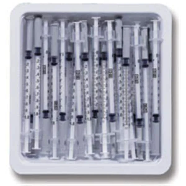 SafetyGlide Allergy Syringe/Needle 27gx1/2″ 1cc Gray Safety No Dead Spc