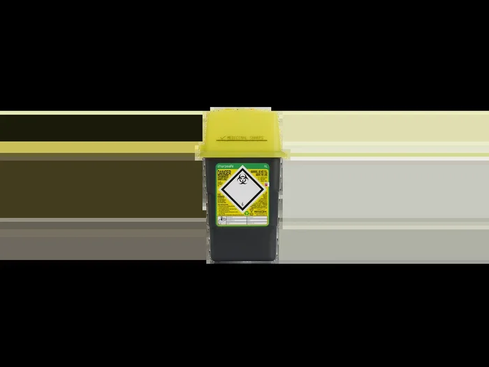 Sharpsafe 1 Litre UK Yellow Lid