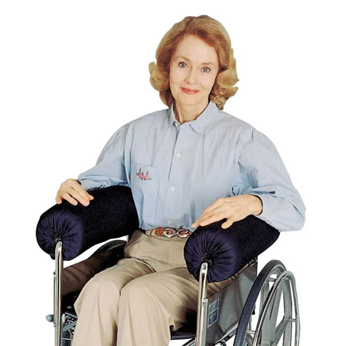 SkiL-Care Lateral Stabilizer Armrest Bolsters Lateral Stabilizer Armrest Bolster, Half Arm, 6″ dia., Nylon Cover – 706126