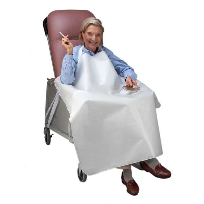 SkiL-Care Smoker’s Aprons Geri-Chair Smoker’s Apron, Blue – 906016