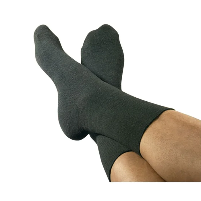 SmartKnit Socks X-Static, Crew Hgt., Black, Regular, Large, 2 Pair – 65212/REG/LG