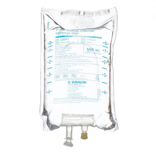 Sodium Chloride Inj USP 9% 500mL Strl Excel Plastic IV Bag
