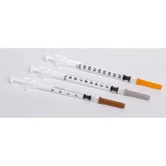 Sol-Millennium Medical Tuberculin Syringe with Needle Sol-Care 1 mL 27 Gauge 1/2″ Attached Needle Retractable Needle, 10 EA/CS