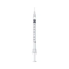 Sol-Millennium Medical Tuberculin Syringe with Needle Sol-Care 1 mL 30 Gauge 1/2″ Attached Needle Retractable Needle, 1000 EA/CS