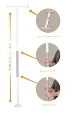 Stander Security Pole – Bathroom Transfer Pole – White, 2 EA/CS