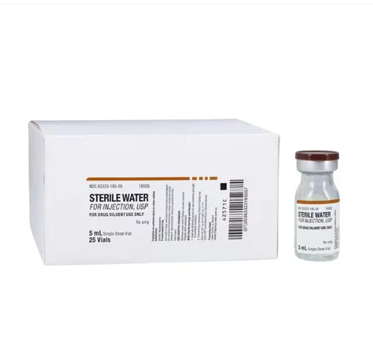 Sterile Water for Injection, Preservative Free Injection 5 mL, 25/Box