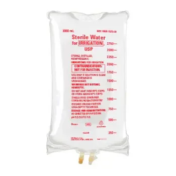 Sterile Water for Irrigation, USP, 3000 mL, 4/Cs