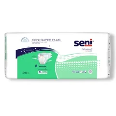 TZMO Seni Super Plus Unisex Adult Incontinence Brief, x-Large, Disposable, Heavy Absorbency, 75 EA/CS