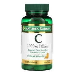 US Nutrition Vitamin C Supplement Nature’s Bounty® 1,000 mg Strength Capsule 100 per Bottle