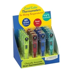 Veridian Healthcare LLC 60-Second Transparent Thermometer Display Kit, Handheld Oral / Rectal / Axillary Probe, 128/CS