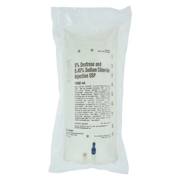 Viaflex IV Injection Solution Dex 5/Sod Cl.45 1000 Plstc Cntnr Ea, 14/Case