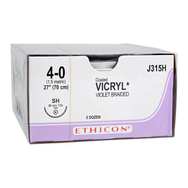 Vicryl Suture 4-0 27″ Polyglactin 910 Braid SH Violet 36/Bx