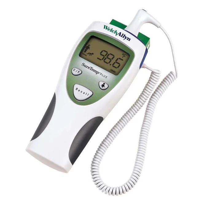 Welch Allyn SureTemp Plus 690/692 Electronic Thermometers SureTemp Plus 690 Thermometer w/Oral Probe & Wall Mount – 932280